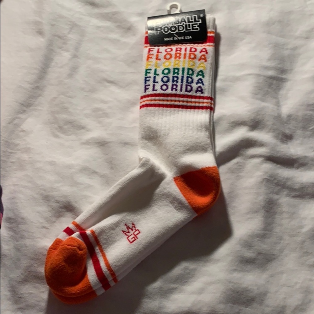 Gumball poodle “Florida” rainbow socks